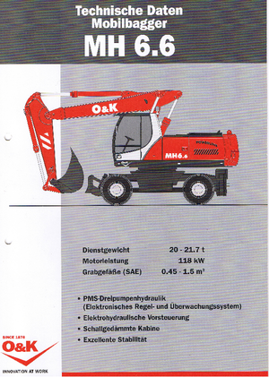 Колесни екскаватори O&K MH 6.6