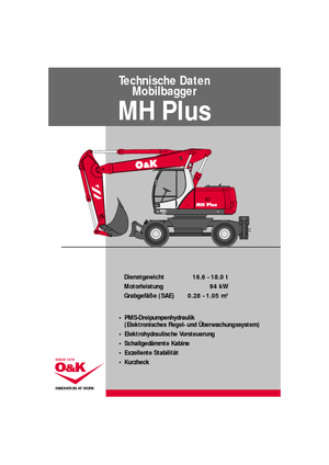 Колесни екскаватори O&K MH PLUS B