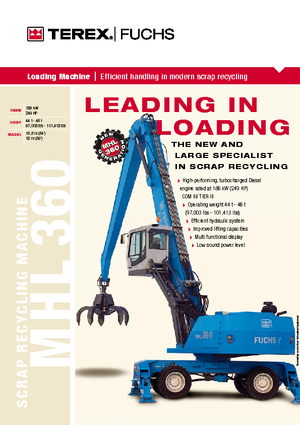 Щишки за ексаватори Terex-Fuchs MHL 360 D