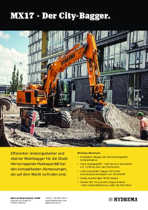 Колесни екскаватори Hydrema MX 17