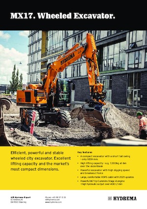 Колесни екскаватори Hydrema MX 17