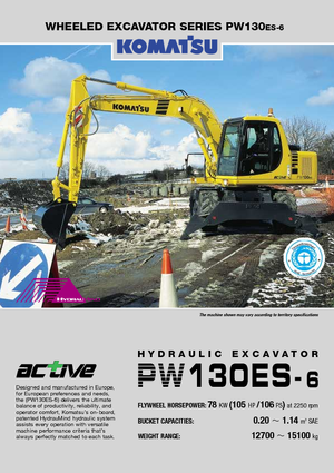 Колесни екскаватори Komatsu PW130-6