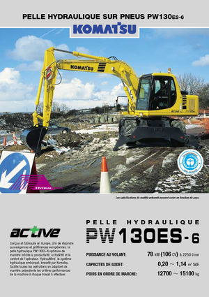 Колесни екскаватори Komatsu PW130-6