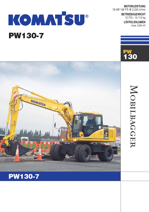 Колесни екскаватори Komatsu PW130-7