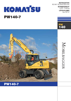 Колесни екскаватори Komatsu PW140-7