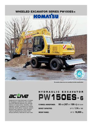 Колесни екскаватори Komatsu PW150-6