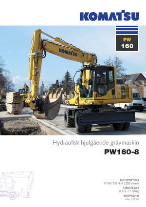 Колесни екскаватори Komatsu PW160-8