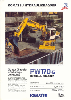 Колесни екскаватори Komatsu PW170-5