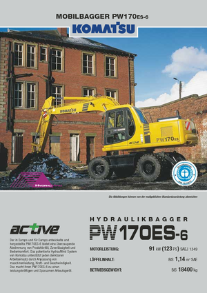 Колесни екскаватори Komatsu PW170-6