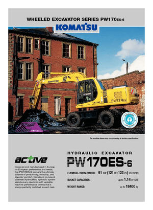 Колесни екскаватори Komatsu PW170-6
