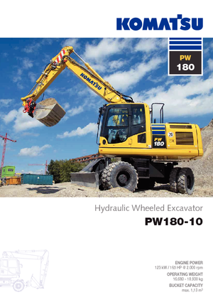 Колесни екскаватори Komatsu PW180-10