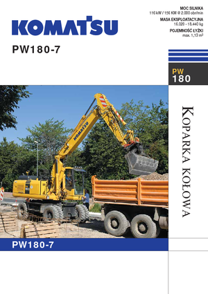 Колесни екскаватори Komatsu PW180-7E0