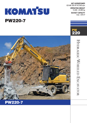 Колесни екскаватори Komatsu PW220-7