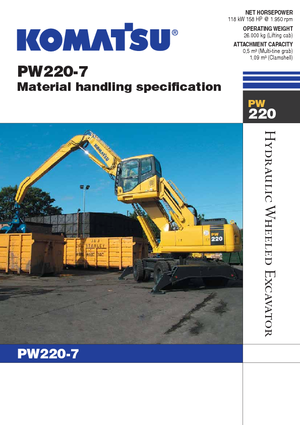 Колесни екскаватори Komatsu PW220-7MH