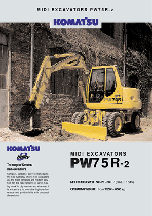 Колесни екскаватори Komatsu PW75 R-2