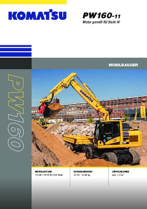 Колесни екскаватори Komatsu PW160-11E0