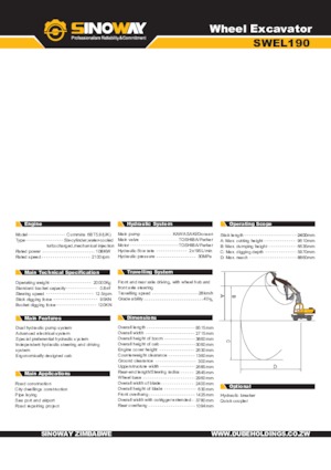 Колесни екскаватори Sinoway SWEL190