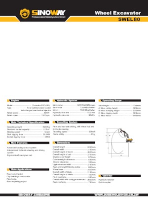 Колесни екскаватори Sinoway SWEL80