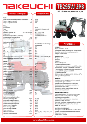 Колесни екскаватори Takeuchi TB 295 W
