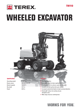 Колесни екскаватори Terex TW 110