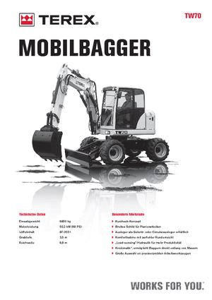 Колесни екскаватори Terex TW 70