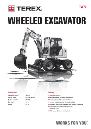 Колесни екскаватори Terex TW 70