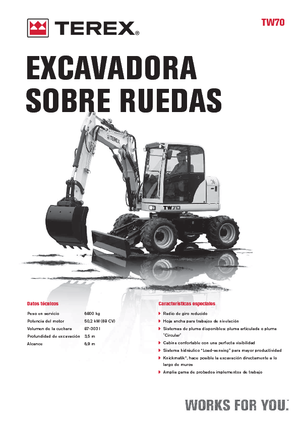 Колесни екскаватори Terex TW 70