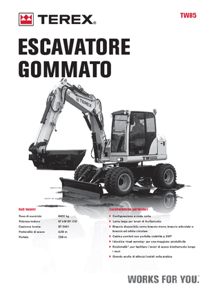 Колесни екскаватори Terex TW 85