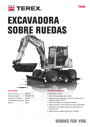 Колесни екскаватори Terex TW 85