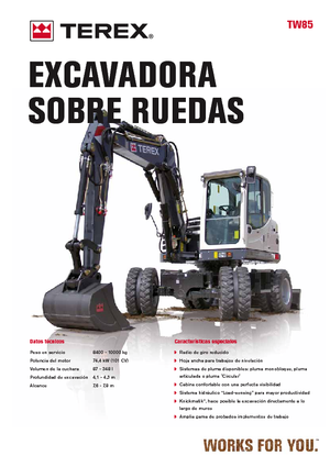 Колесни екскаватори Terex TW 85