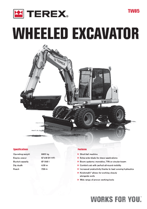 Колесни екскаватори Terex TW 85