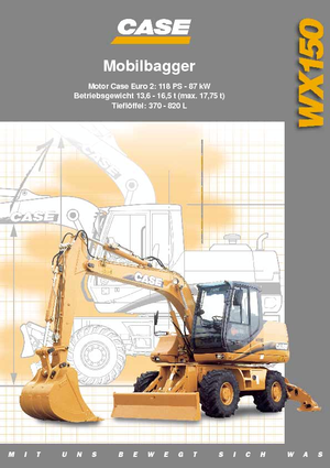 Колесни екскаватори Case WX 150