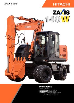Колесни екскаватори Hitachi ZX 140 W 3