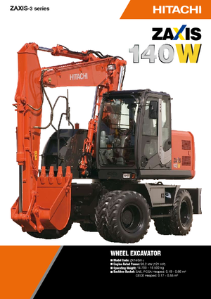 Колесни екскаватори Hitachi ZX 140 W 3