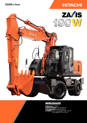 Колесни екскаватори Hitachi ZX 190 W 3