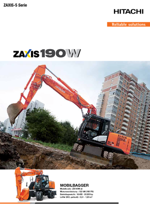 Колесни екскаватори Hitachi ZX190W-5