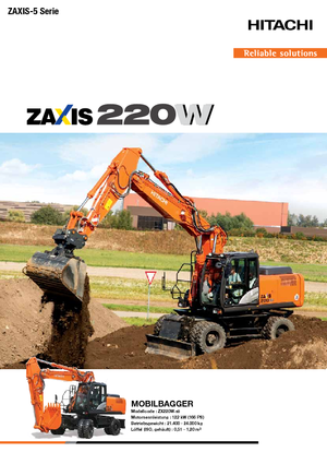 Верижни екскаватори Hitachi ZX220W-5B