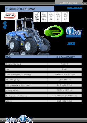 Колесни товарачи Multione 11.6 K TurboS