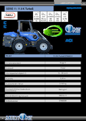 Колесни товарачи Multione 11.9 K TurboS