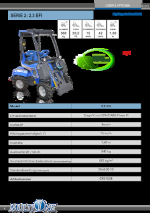 Колесни товарачи Multione 2.3 EFI