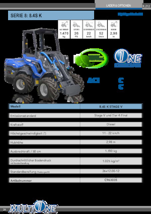 Колесни товарачи Multione 8.4S K 