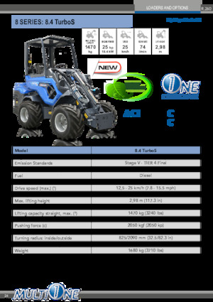 Колесни товарачи Multione 8.4 TurboS