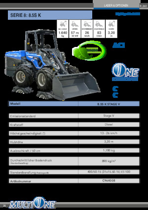Колесни товарачи Multione 8.5S K