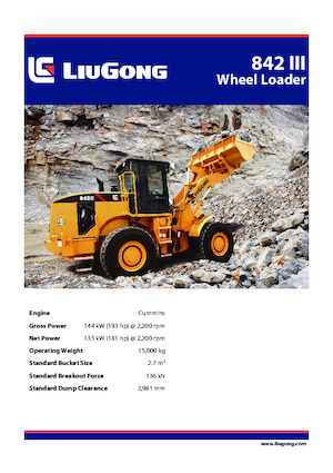 Колесни товарачи Liugong 842 III 