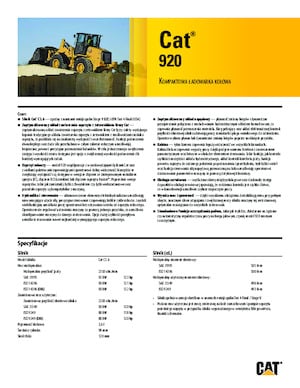 Колесни товарачи Caterpillar 920