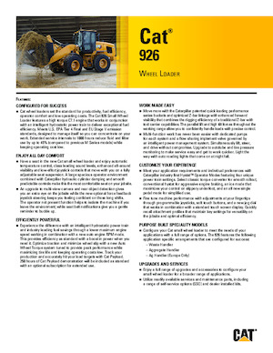 Колесни товарачи Caterpillar 926