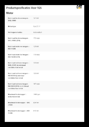 Колесни товарачи Caterpillar 926