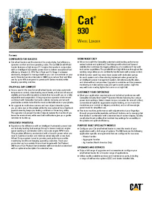 Колесни товарачи Caterpillar 930