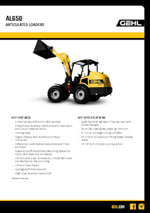 Колесни товарачи Gehl AL650