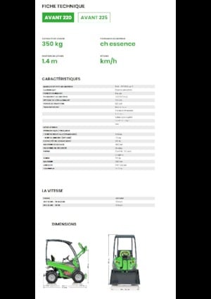 Колесни товарачи Avant Tecno Avant 220